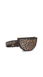 Poolside Bags Leopard Print Straw Belt Bag