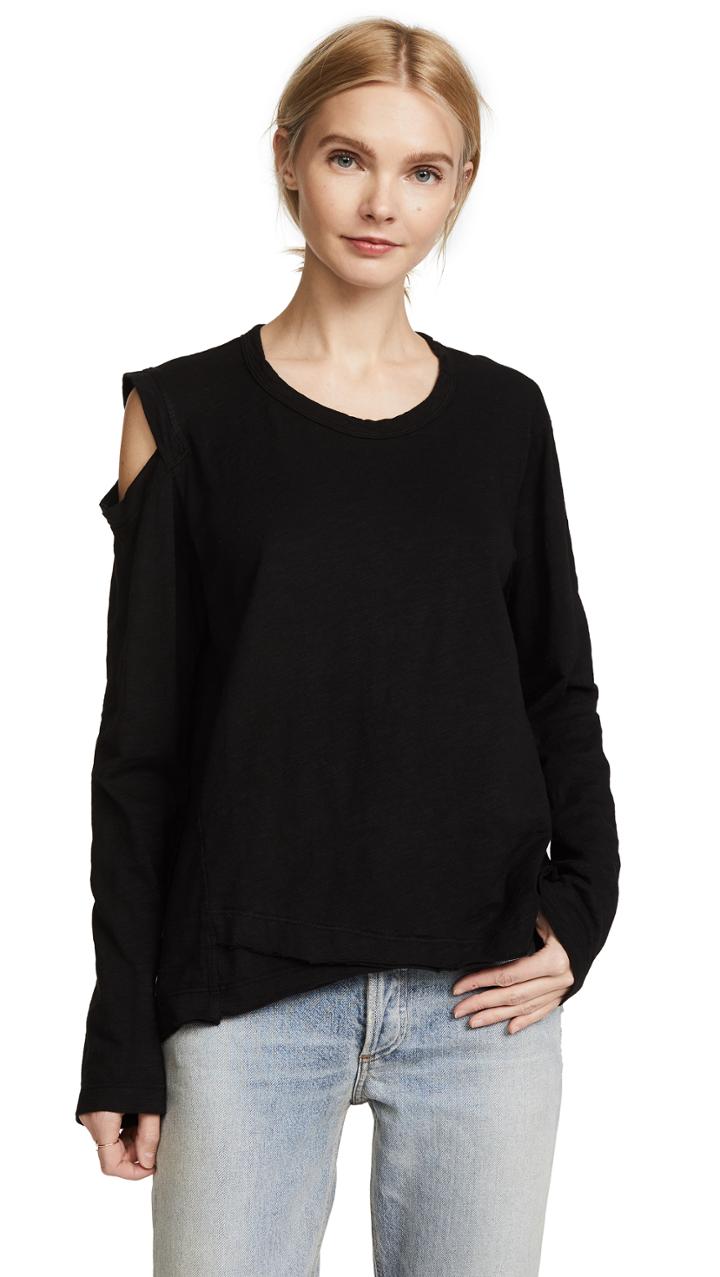 Wilt Cutout Shoulder Tunic Tee