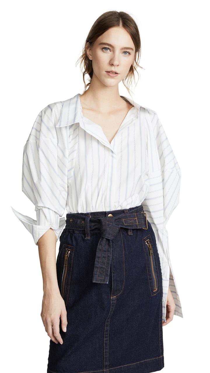 Monse Melting Sleeve Stripe Shirt