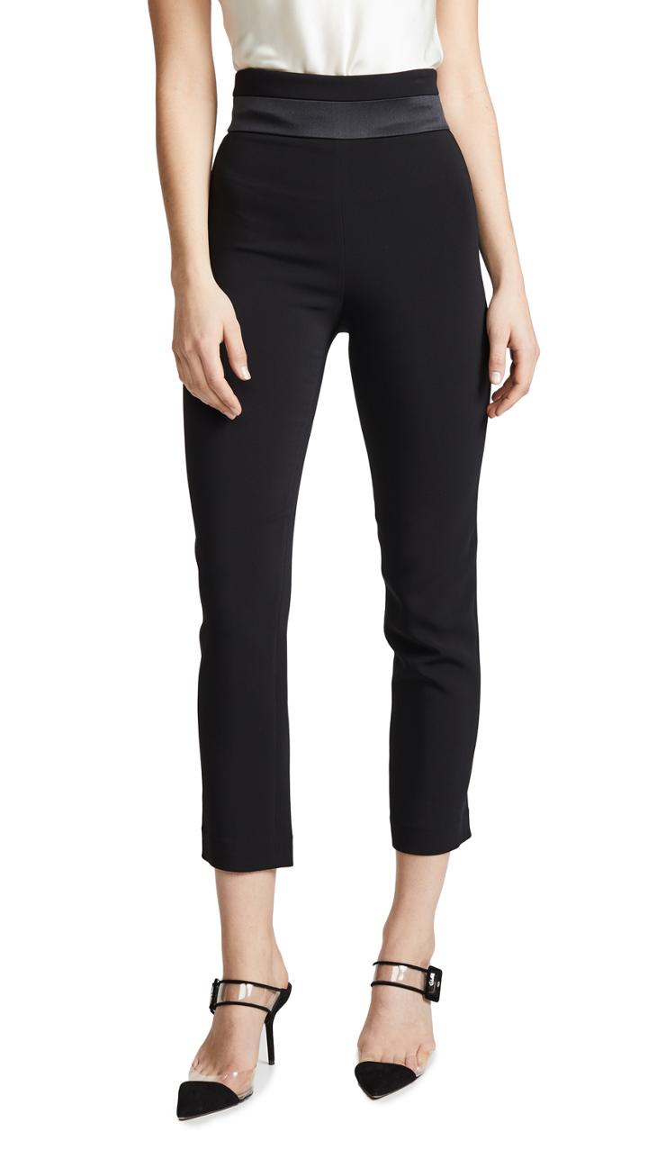 Cushnie High Waisted Cropped Slim Pants