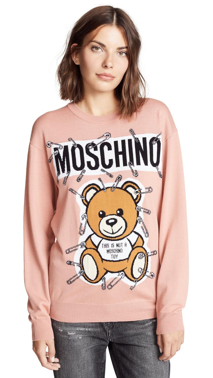 Moschino Safety Pin Bear Sweater