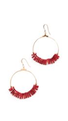 Kenneth Jay Lane Dark Coral Disks Earrings