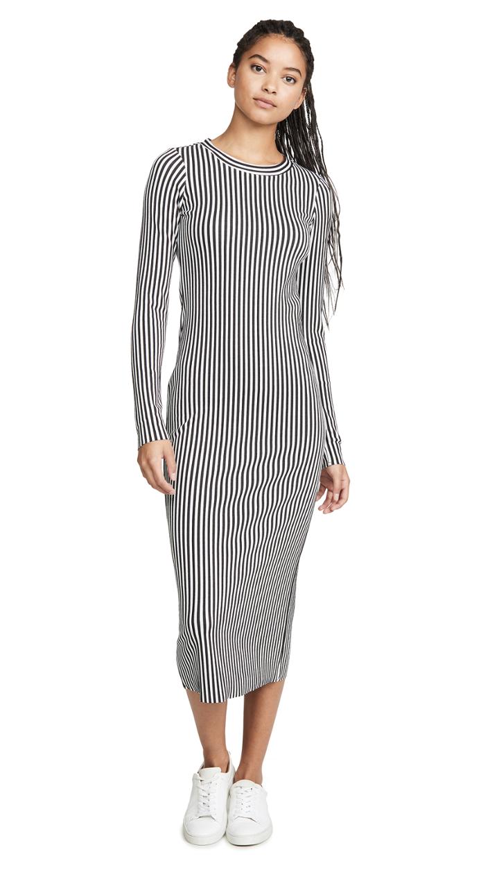The Range Bound Striped Midi Dress