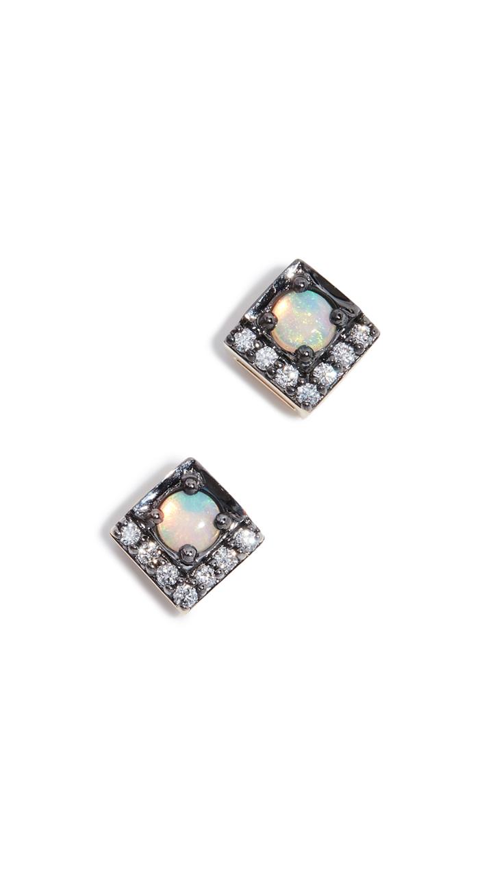 Jane Taylor 14k Petite Square Studs