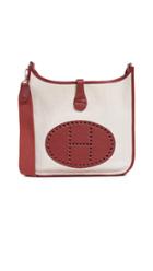 What Goes Around Comes Around Hermes Red Toile Evelyne I Pm Bag