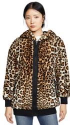 Boutique Moschino Leopard Print Hooded Jacket