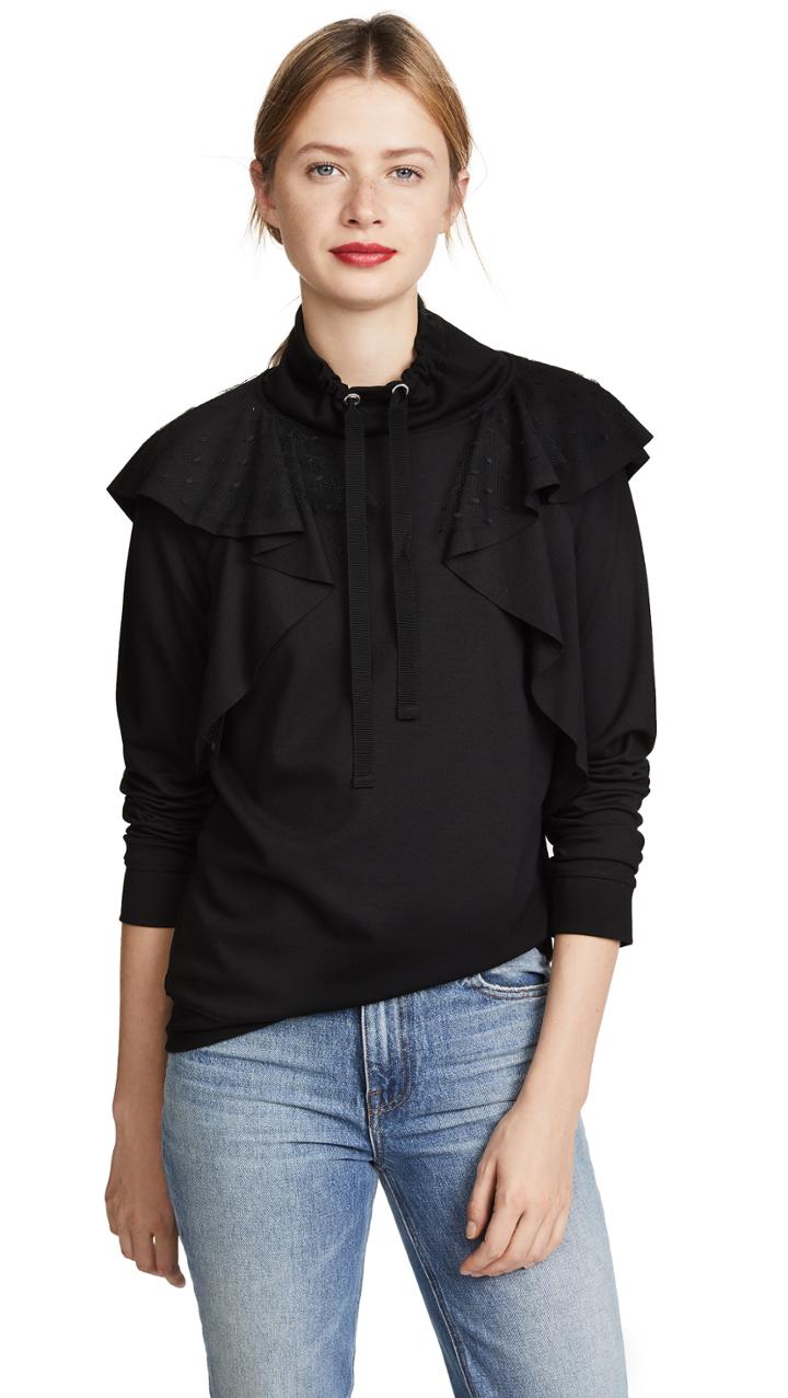 Red Valentino Ruffle Pullover