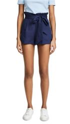 Valencia Vine Linen Tie Waist Shorts