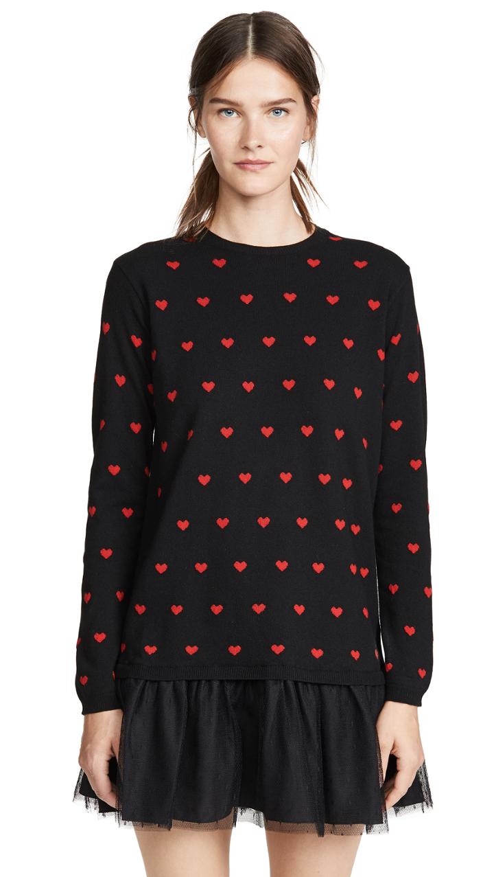 Red Valentino Knitted Heart Dress