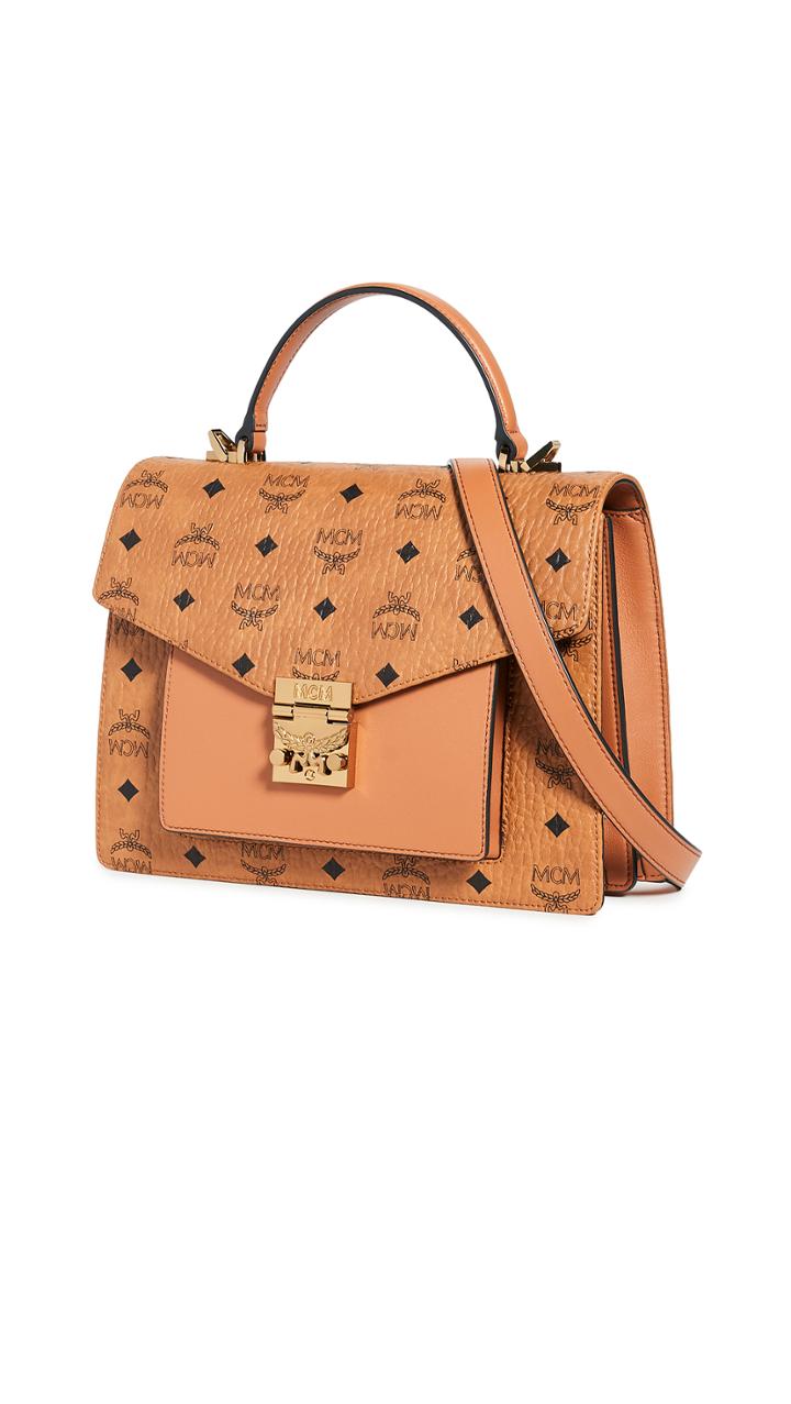 Mcm Patricia Visetos Medium Satchel