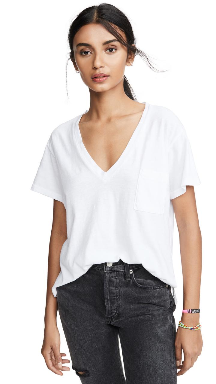 Lna Deep V Pocket Tee