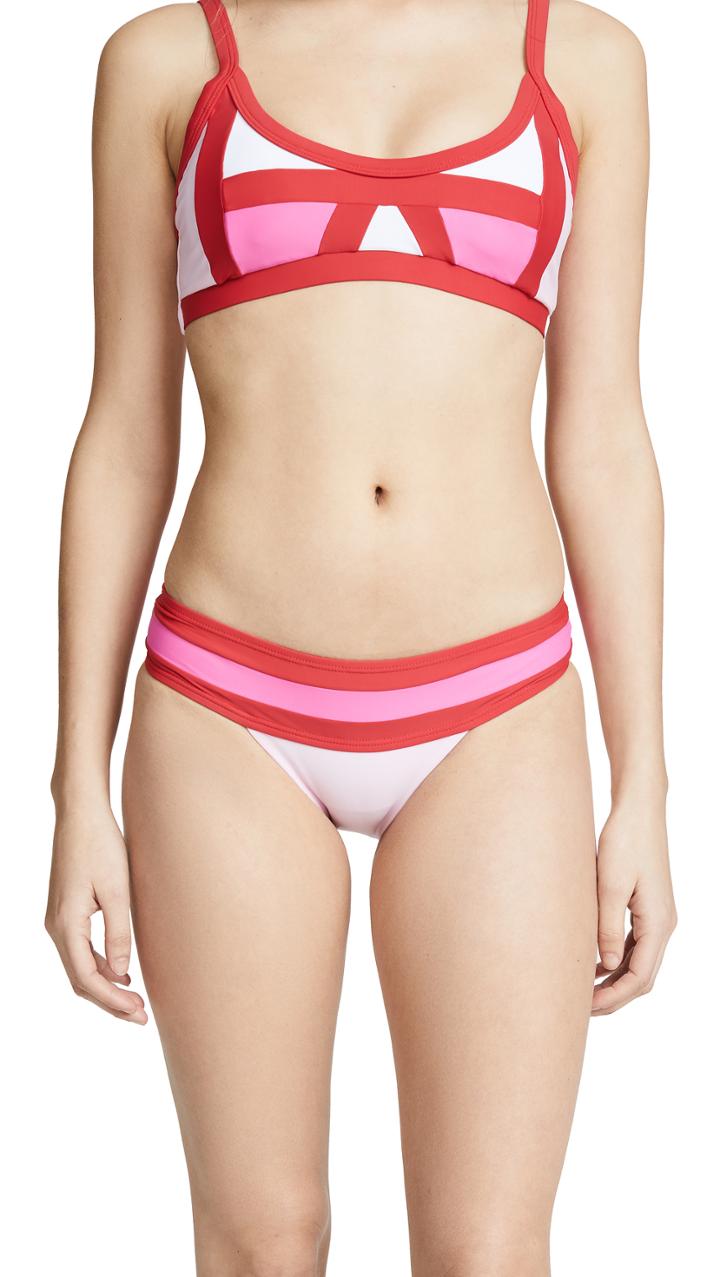Pilyq Color Block Bikini Top