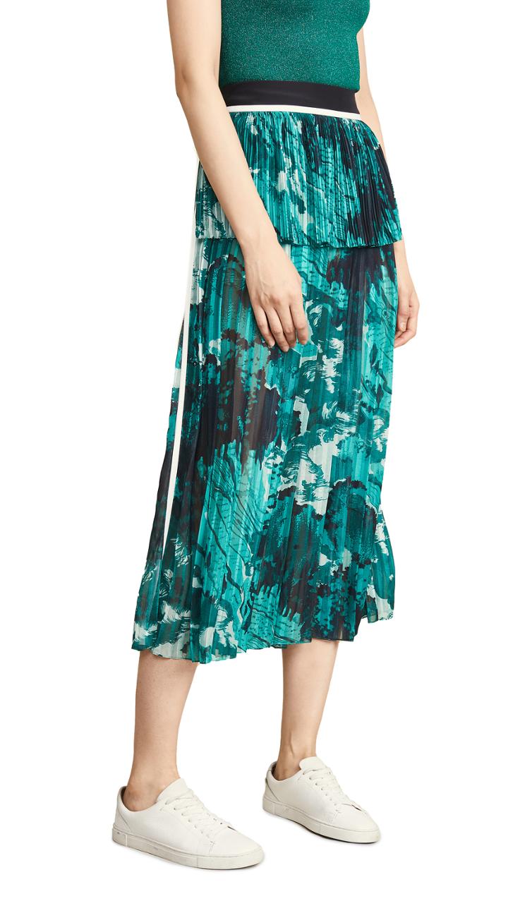 Victoria Victoria Beckham Mixed Pleat Skirt