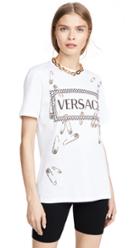 Versace Safety Pin Logo T Shirt