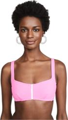 Jonathan Simkhai Classic Front Zip Bikini Top