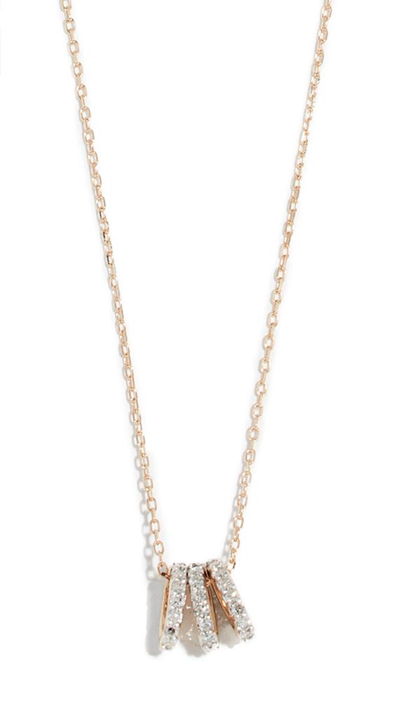 Adina Reyter 14k Tiny 3 Pavé Beads Necklace