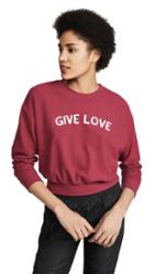 Spiritual Gangster Give Love Cozy Crew Neck Sweatshirt