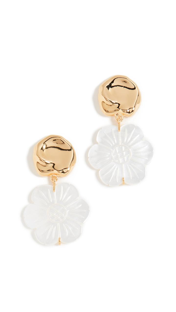 Lizzie Fortunato Blanc Daisy Earrings