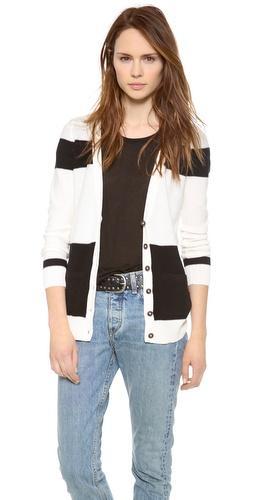Madewell Inlet Cardigan In Colorblock
