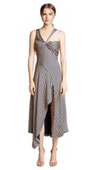 Jonathan Simkhai Stripe Twist Ruffle Dress