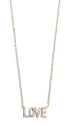 Ef Collection 14k Mini Diamond Love Necklace