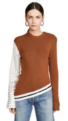 Monse Pinstripe Sleeve Knit Sweater