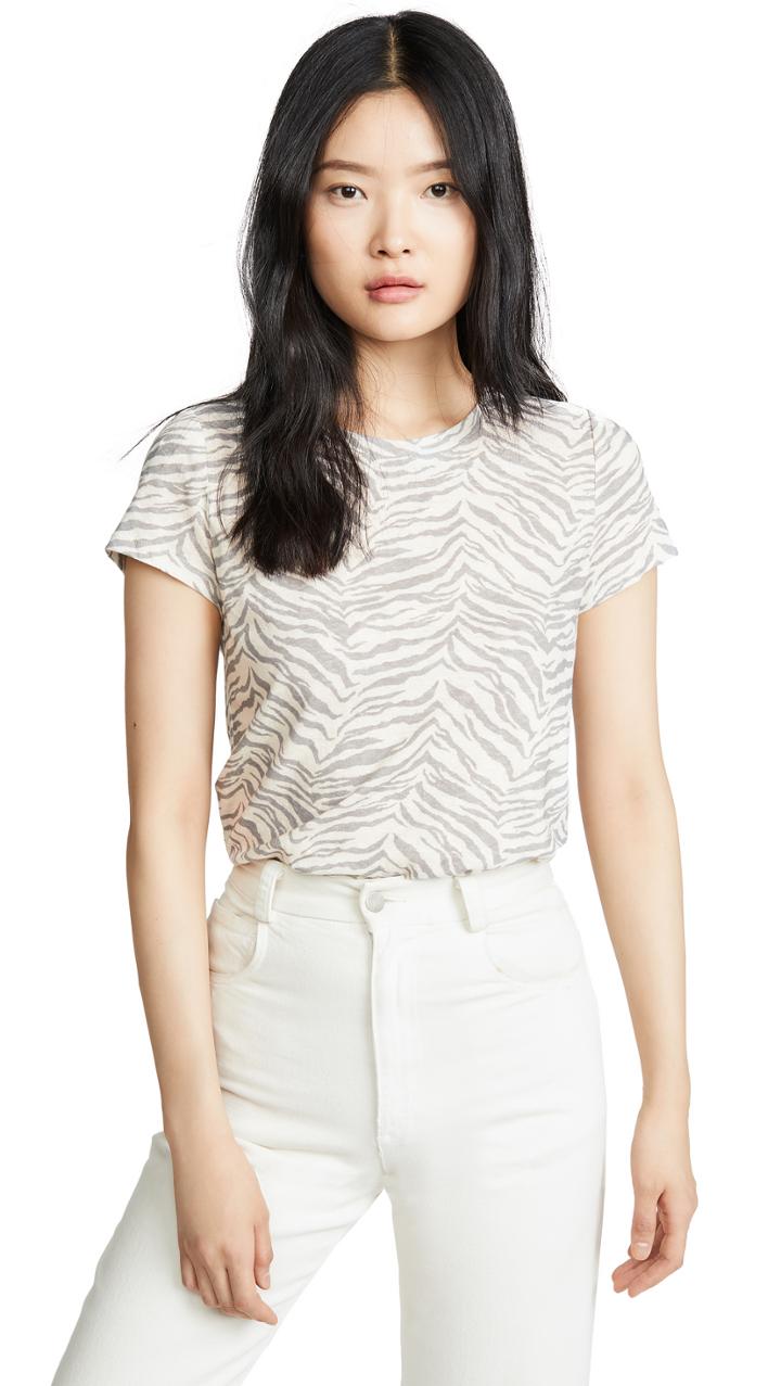 La Vie Rebecca Taylor Short Sleeve Ziger Jersey Tee