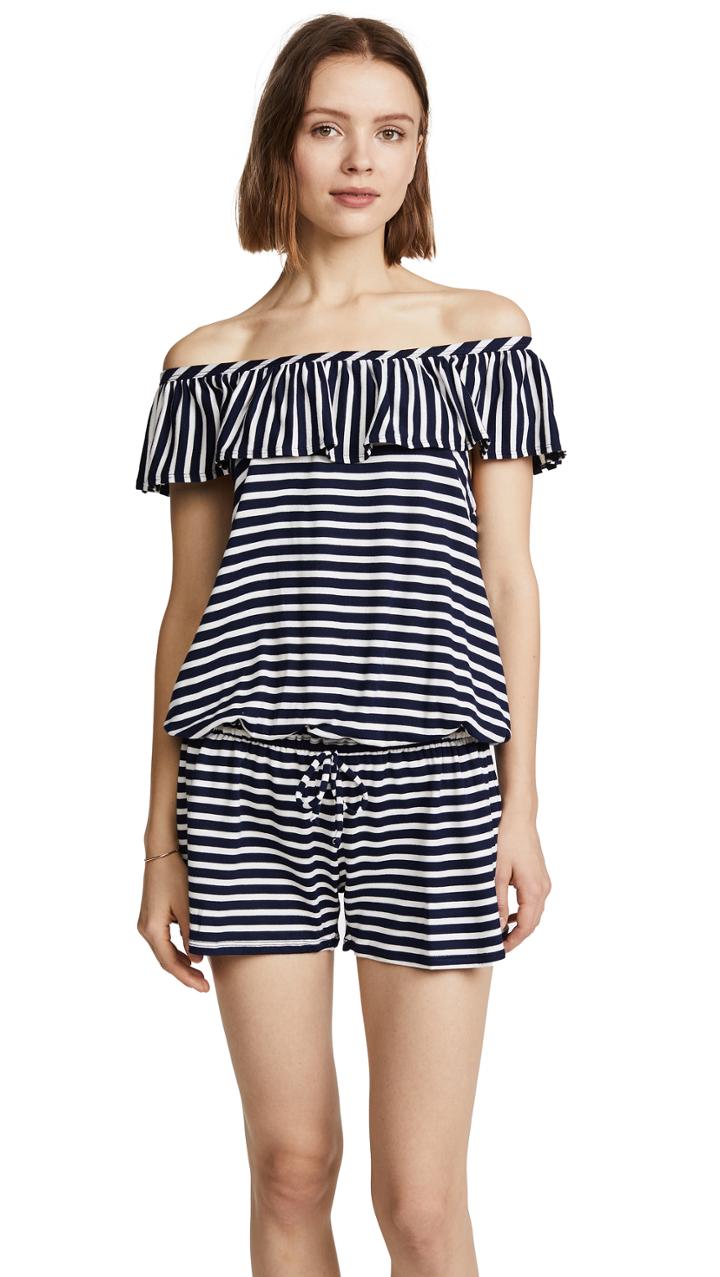 Splendid Watercolor Floral Off Shoulder Bandeau Top