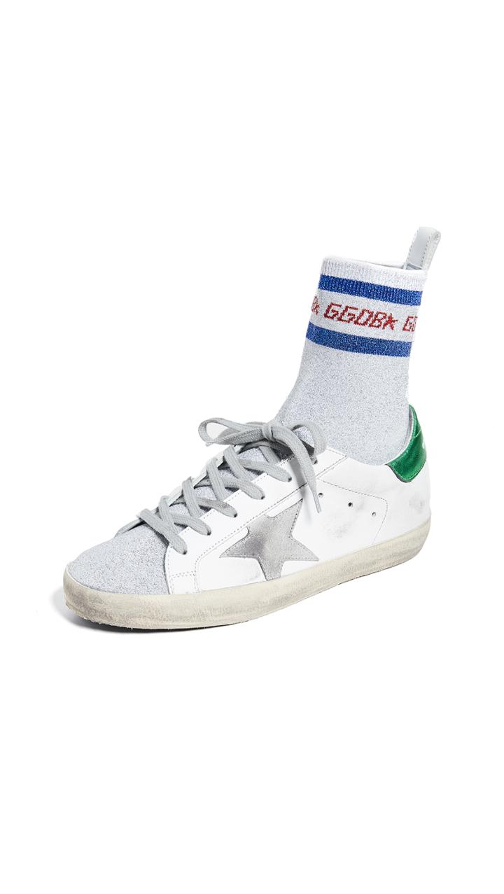 Golden Goose Supserstar Metallic Socks Sneakers
