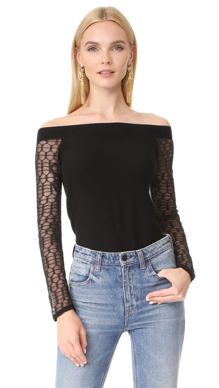 L Agence Amaya Off Shoulder Sweater