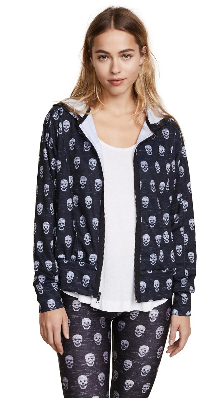 Terez Mini Heathered Skulls Hoodie