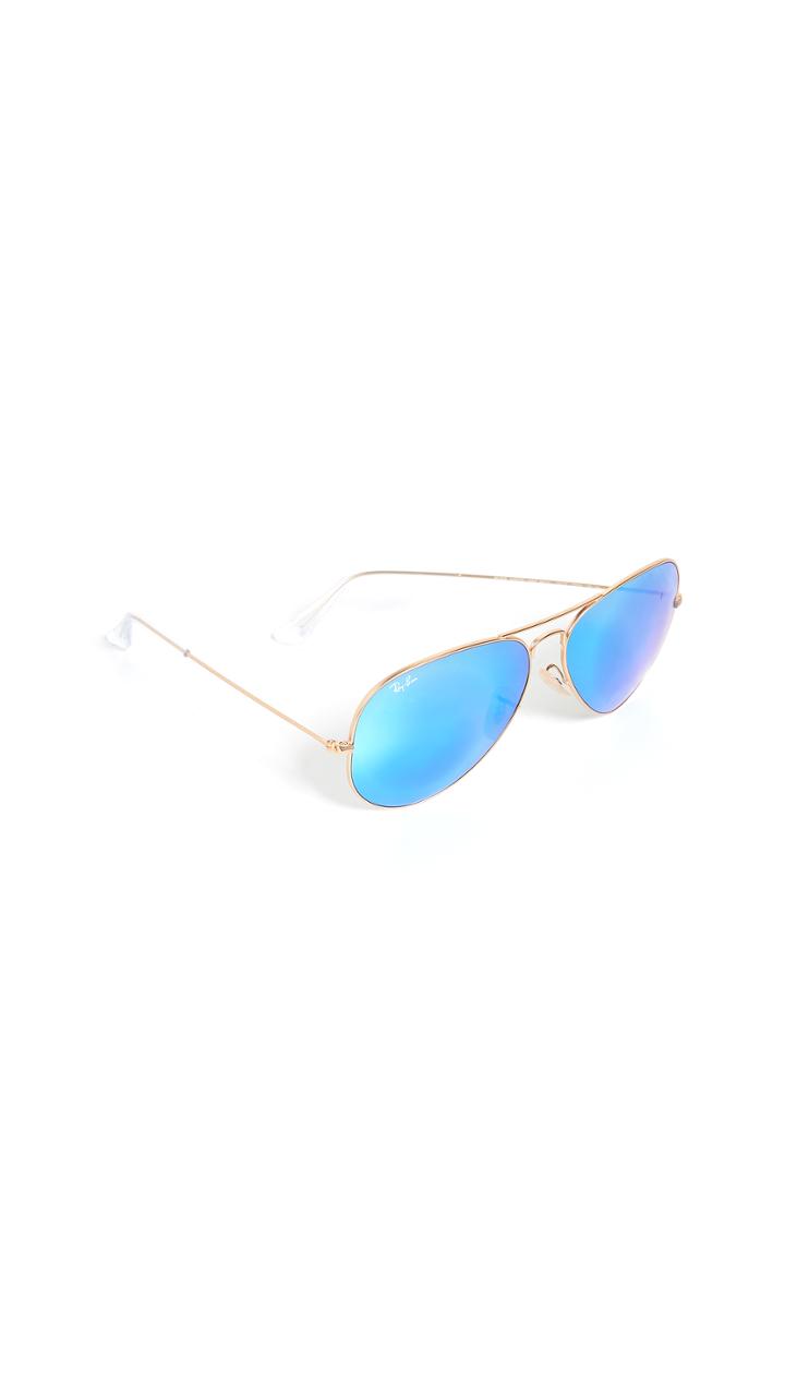 Ray Ban Rb3025 Oversized Classic Aviator Mirrored Sunglasses