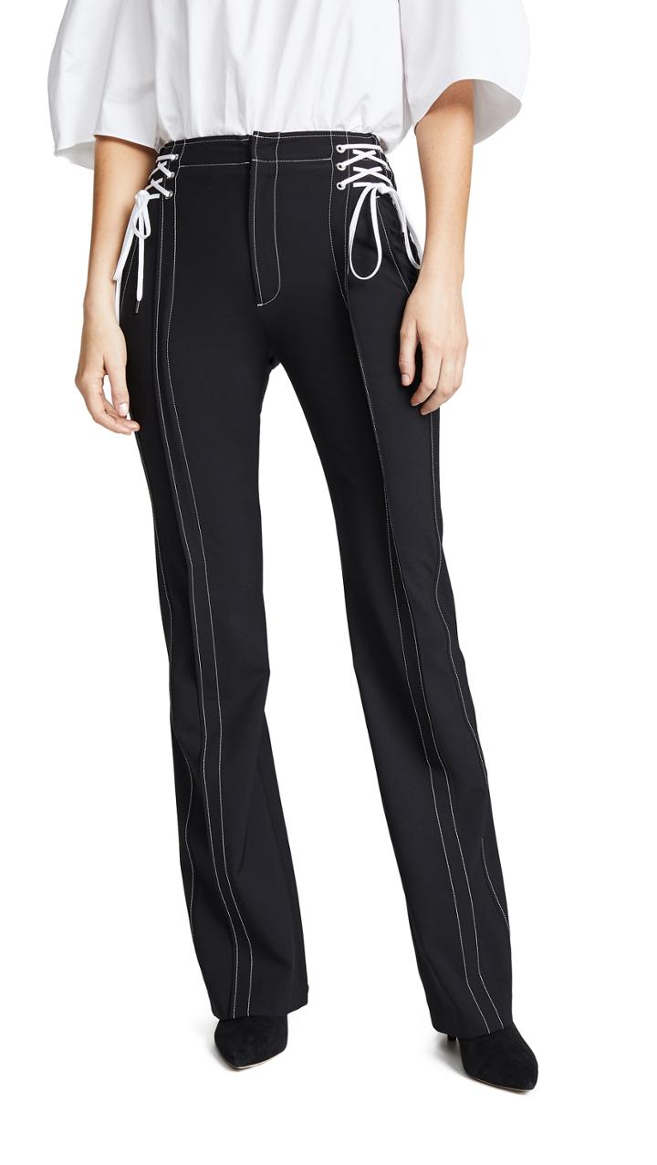 Adeam Lace Up Boot Leg Trousers