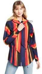 Toga Pulla Satin Print Hoodie