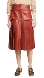 Cedric Charlier Eco Faux Leather Skirt