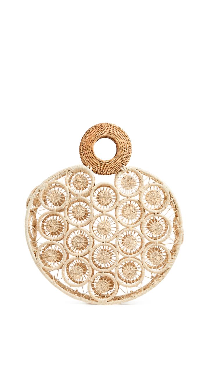 Cult Gaia Large Round Straw Bag