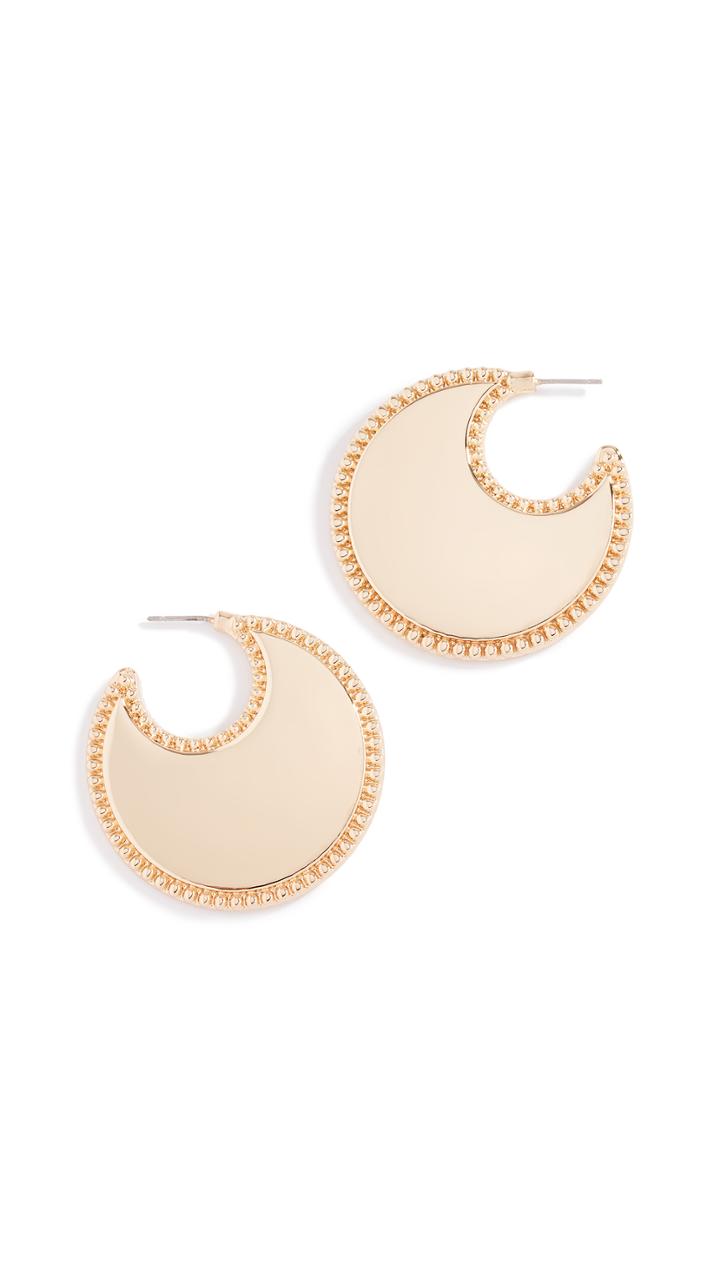 Rebecca Minkoff Bead Edge Hoop Earrings