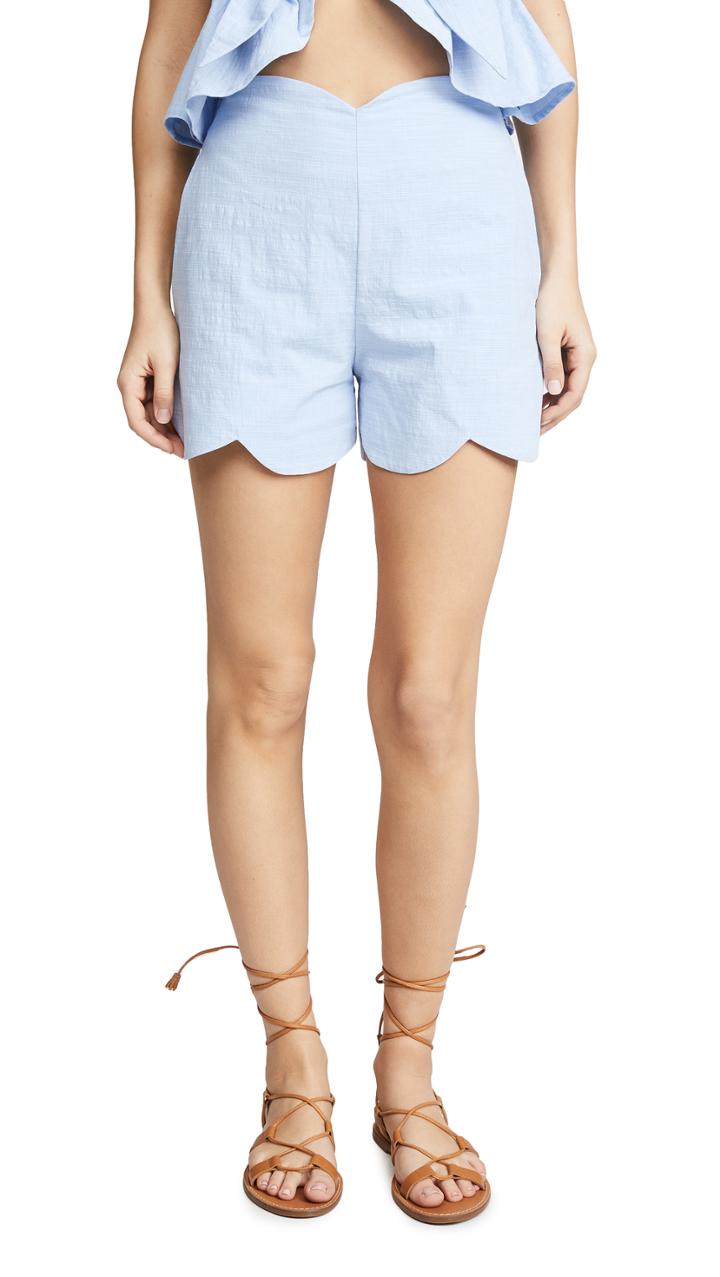 Moon River Scallop Shorts