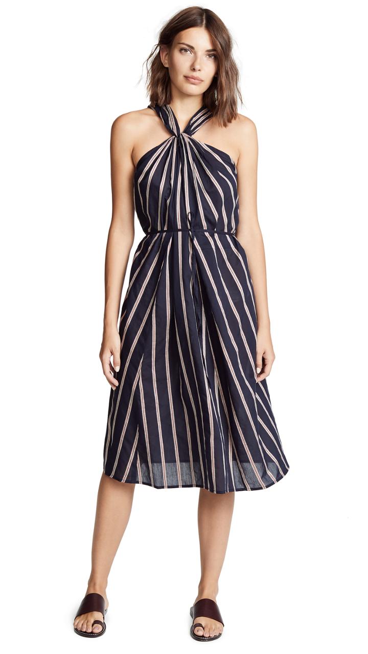Vince Twist Front Halter Dress