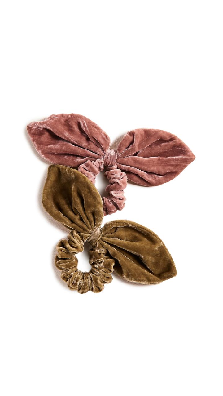 Loveshackfancy Velvet Scrunchie Set
