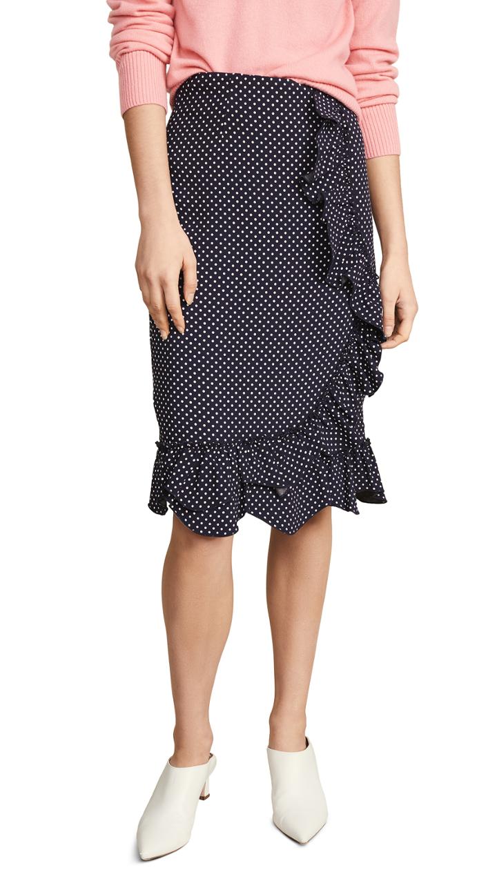 Rebecca Taylor Dot Ruffle Skirt