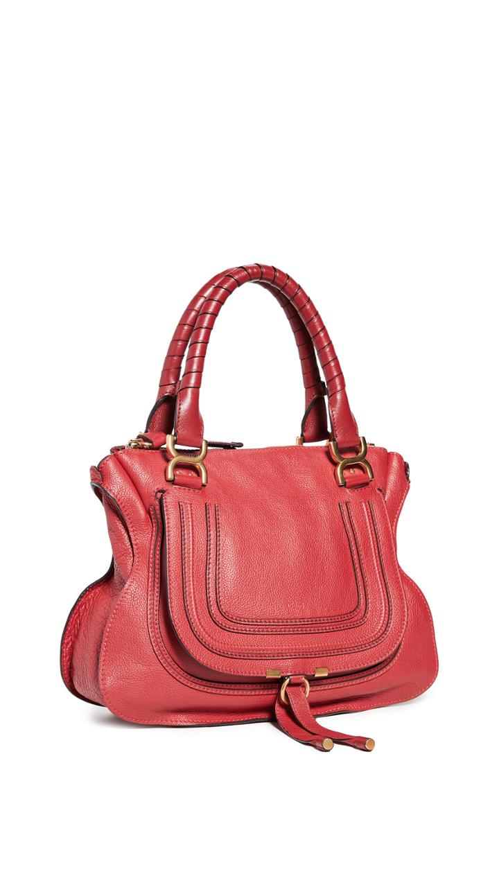 What Goes Around Comes Around Chloe Red Medium Marcie Bag