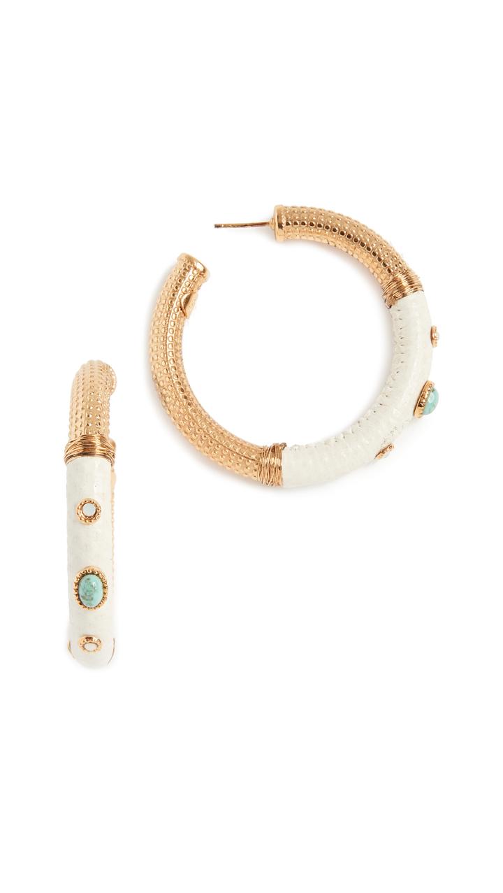 Gas Bijoux Porto Cabochons Hoop Earrings