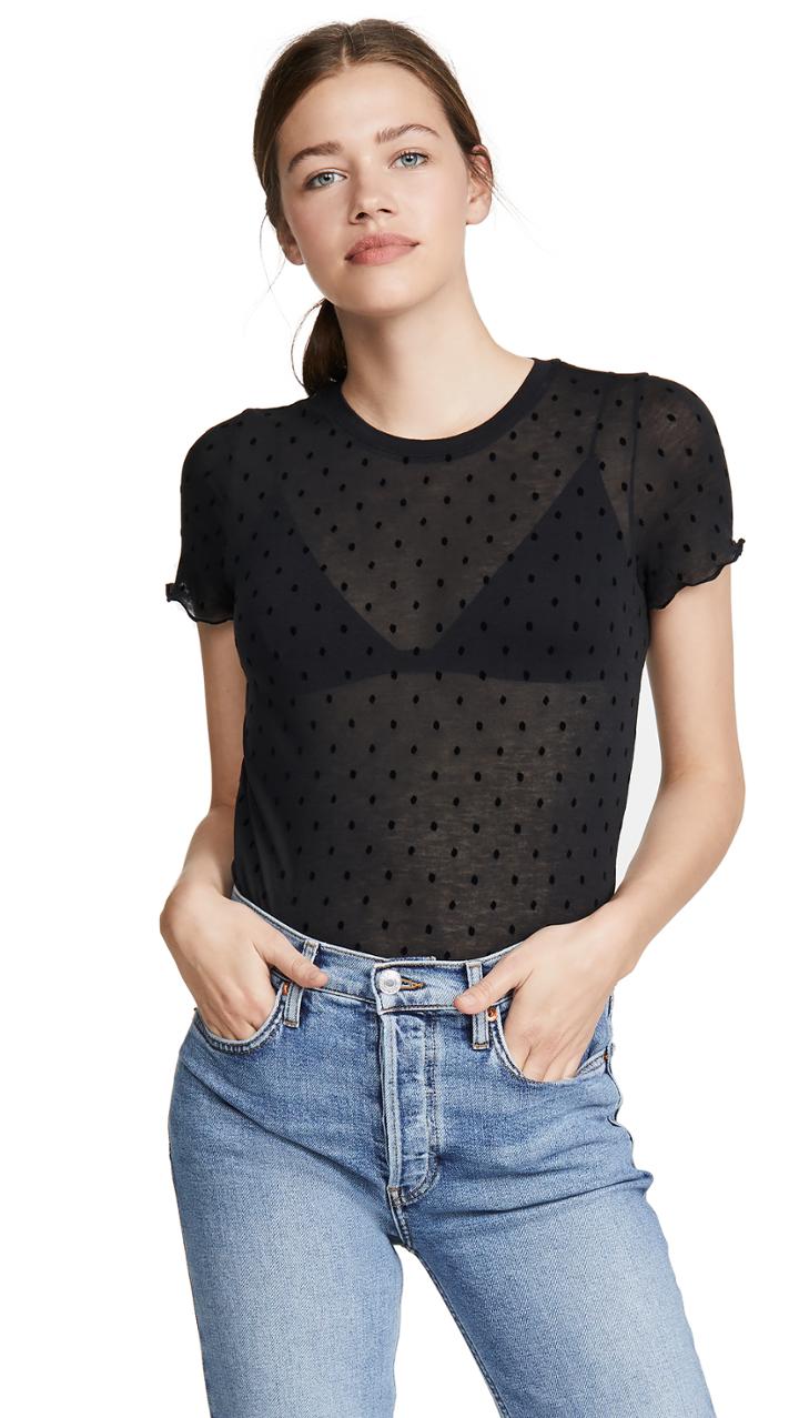 Rag Bone Bre Swiss Dot Tee