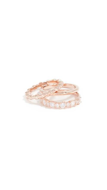 Bronzallure Crystal Stacked Ring