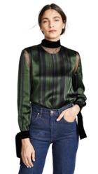 Adeam Lace Trim Pajama Top