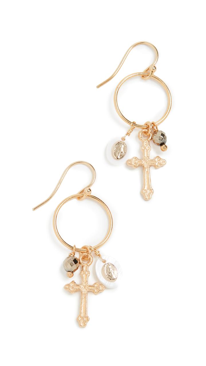 Chan Luu Cross Front Hoops