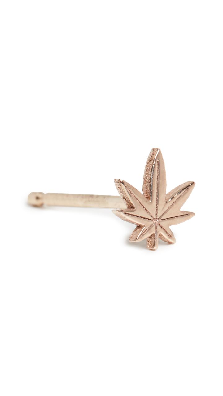 Zoe Chicco 14k Gold Itty Bitty Mary Jane Stud Earring