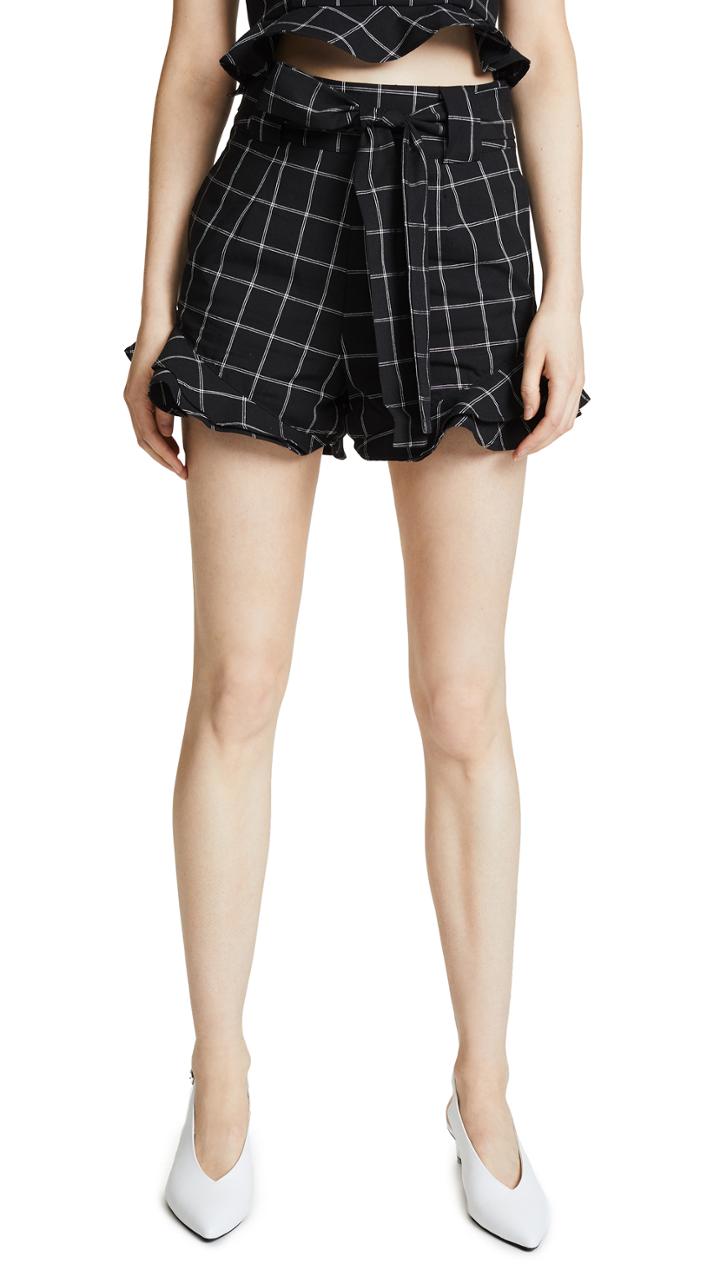 J O A X Chriselle Paper Bag Waist Shorts