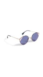 Fendi Color Block Cat Eye Sunglasses